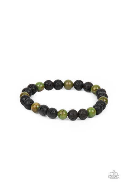 Molten Mogul - Green Paparazzi Bracelet