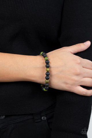 Molten Mogul - Green Paparazzi Bracelet