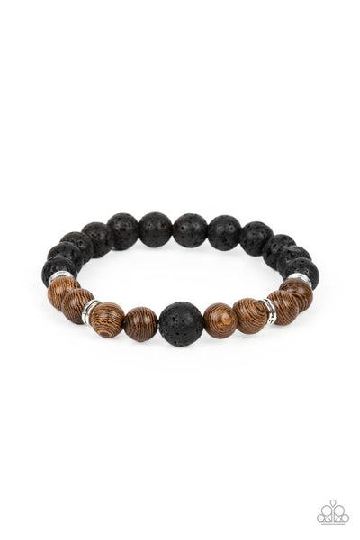 Neutral Zone - Brown Paparazzi Bracelet