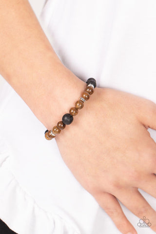 Neutral Zone - Brown Paparazzi Bracelet