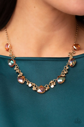 Sassy Super Nova - Gold Paparazzi Necklace