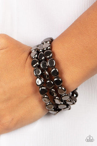 HAUTE Stone - Black Paparazzi Bracelet