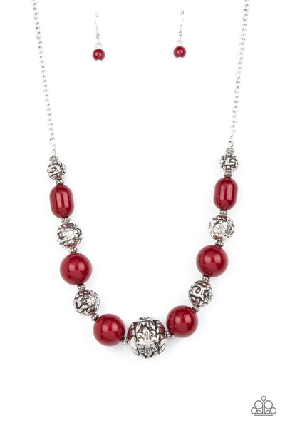 Girl Meets Garden - Red Paparazzi Necklace