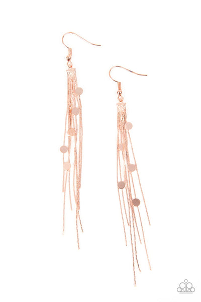 Cosmic Cascade - Copper Paparazzi Earings