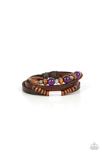 Public In-QUARRY - Purple Paparazzi Bracelet