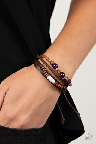 Public In-QUARRY - Purple Paparazzi Bracelet