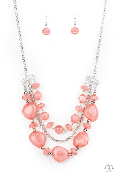 Oceanside Service - Pink Paparazzi Necklace