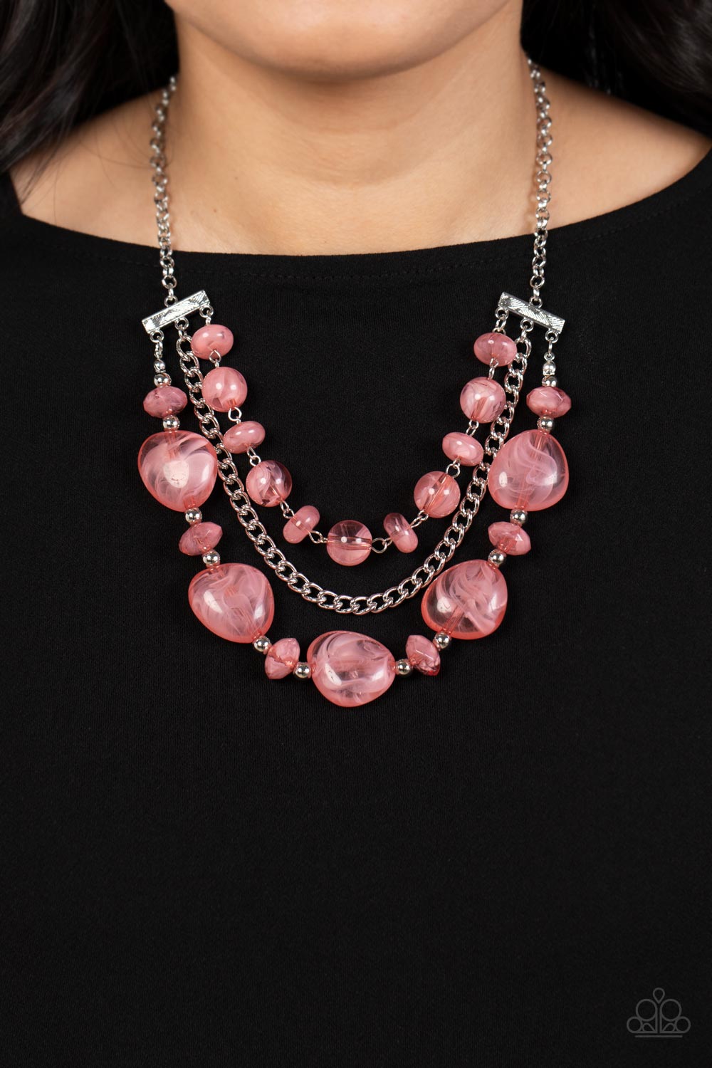 Oceanside Service - Pink Paparazzi Necklace