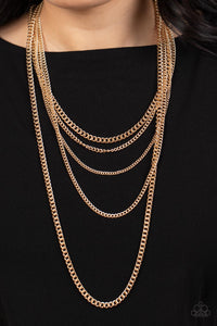 Top of the Food Chain Gold Paparazzi Necklace