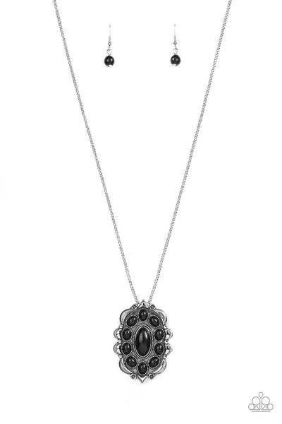 Mojave Medallion - Black Paparazzi Necklace