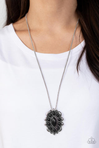 Mojave Medallion - Black Paparazzi Necklace