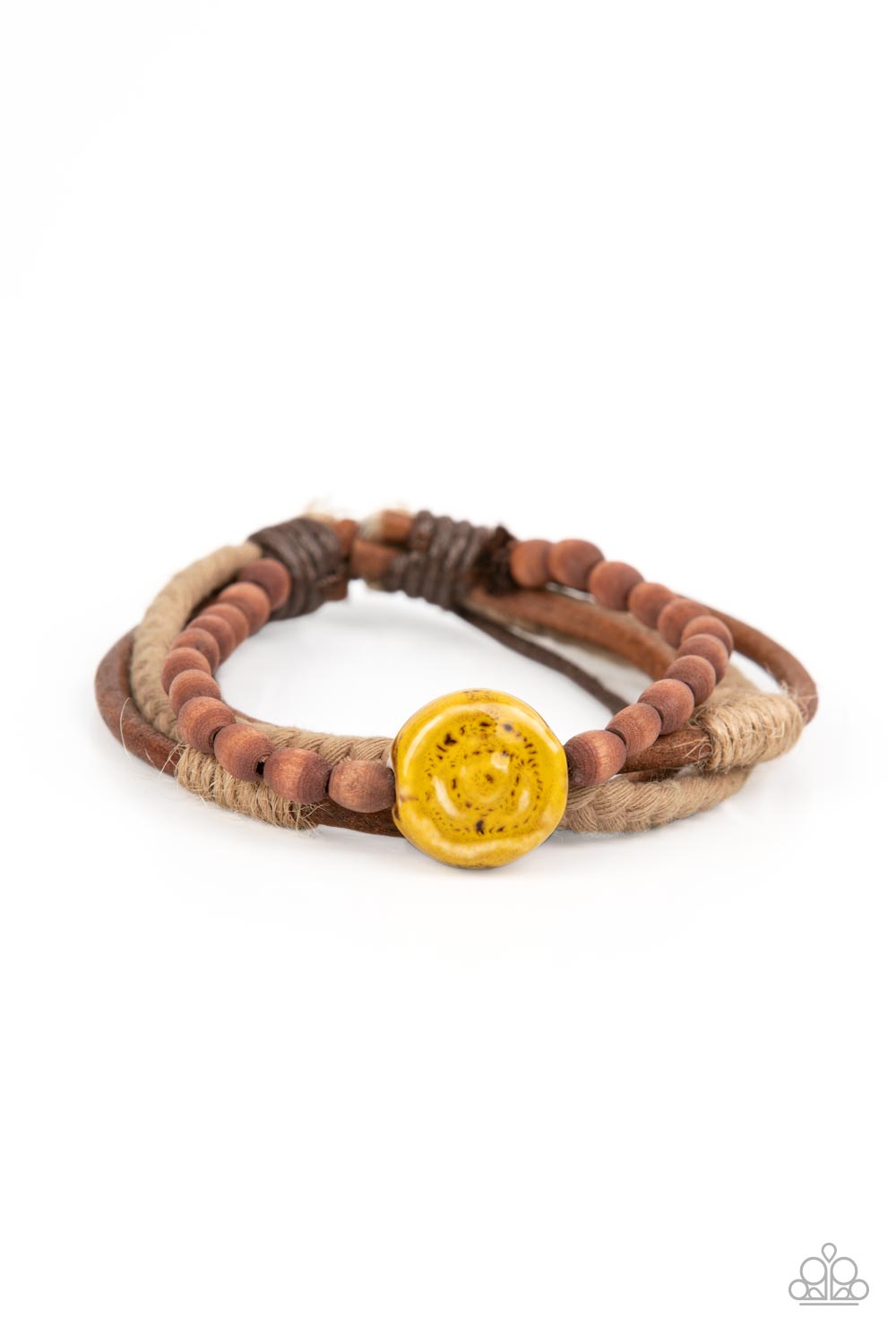 Existential Earth Child - Yellow Paparazzi Bracelet