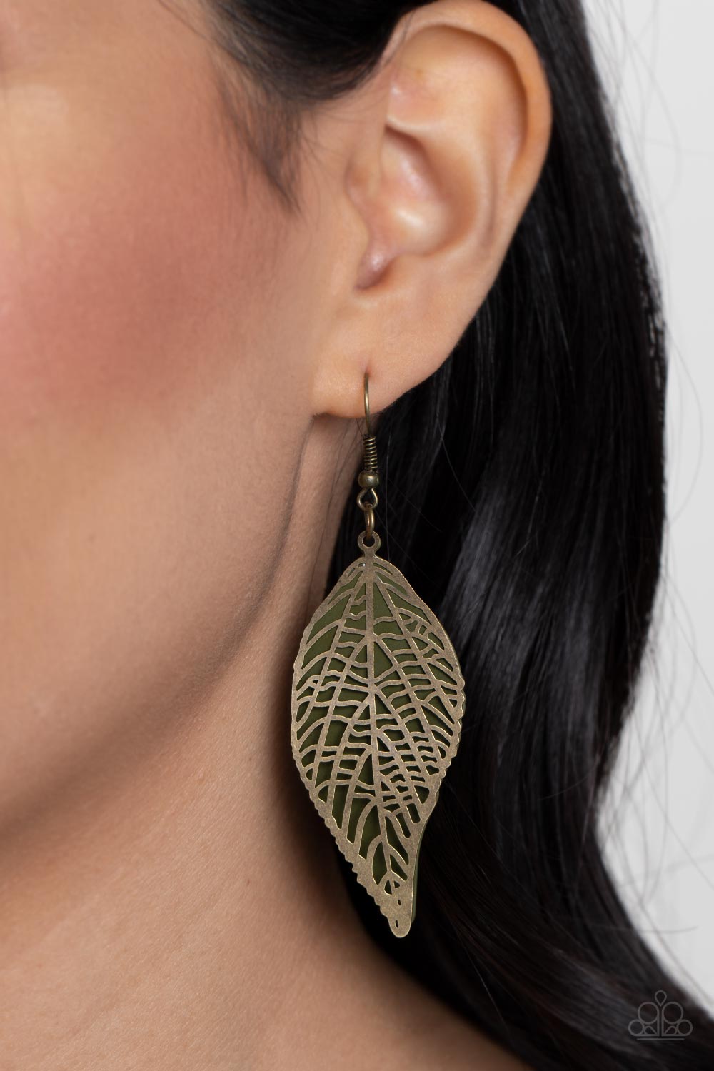 Leafy Luxury - Green Paparazzi Earrings