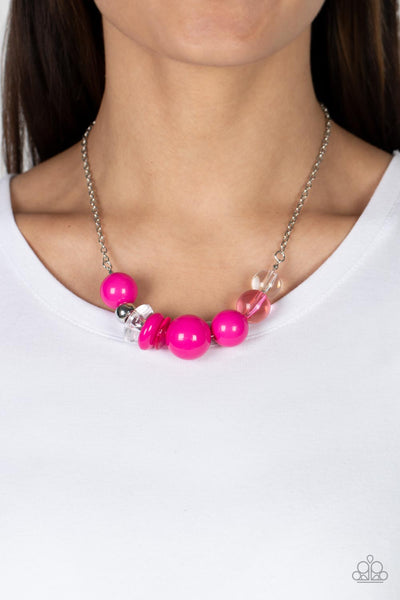 Bauble Bonanza - Pink Paparazzi Necklace