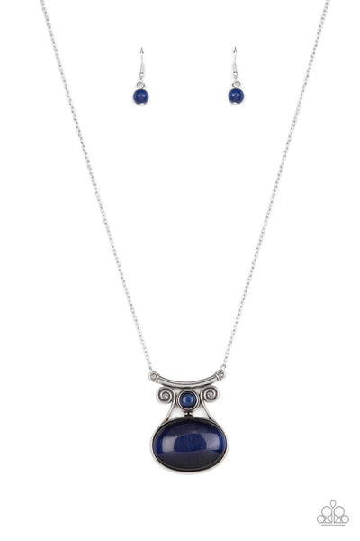 One DAYDREAM At A Time - Blue Paparazzi Necklace