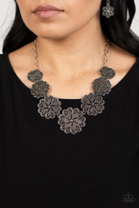 Basketful of Blossoms - Silver Paparazzi Necklace