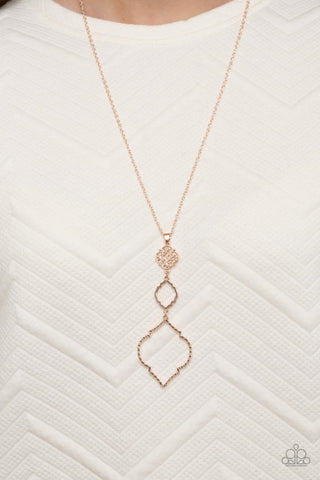 Marrakesh Mystery - Rose Gold Paparazzi Necklace