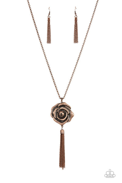 Rosy Redux - Copper Paparazzi Necklace