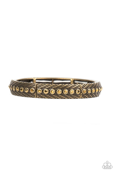 Risk-Taking Twinkle - Brass Paparazzi Bracelet