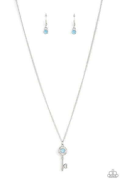 Prized Key Player - Blue Paparazzi Necklace