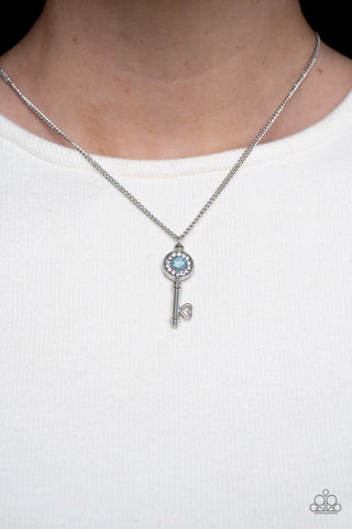 Prized Key Player - Blue Paparazzi Necklace