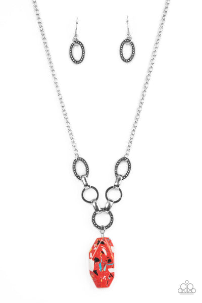 Mystical Mineral - Red Paparazzi Necklace