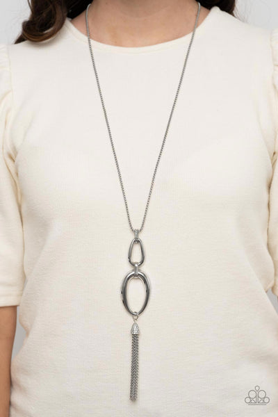 Elegantly Entrancing - White Paparazzi Necklace