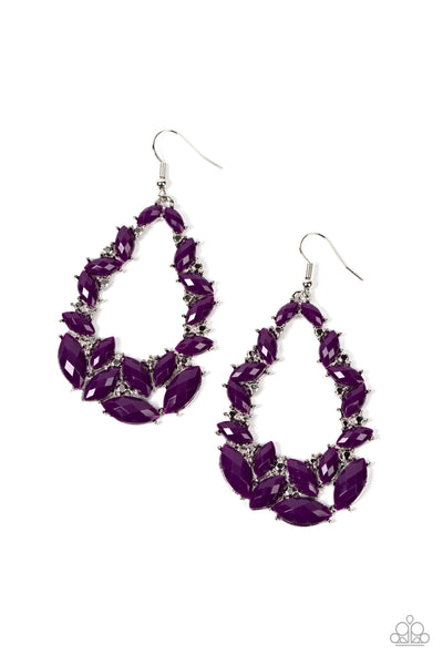Tenacious Treasure - Purple Paparazzi Earrings