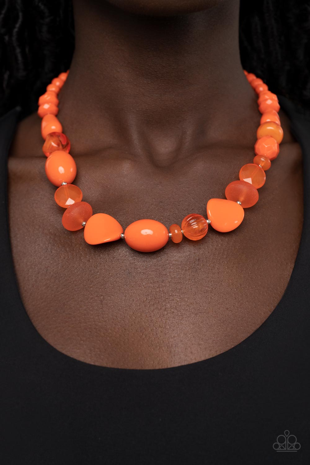 Tropical Tsunami - Orange Paparazzi Necklace