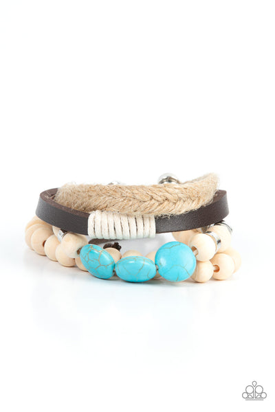 DRIFTER Away - Blue Paparazzi Bracelet