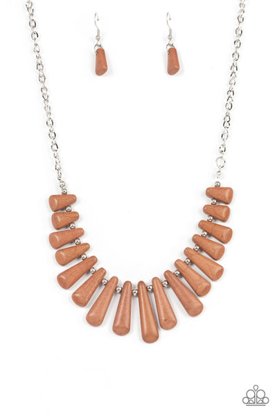 Mojave Empress - Brown Paparazzi Necklace