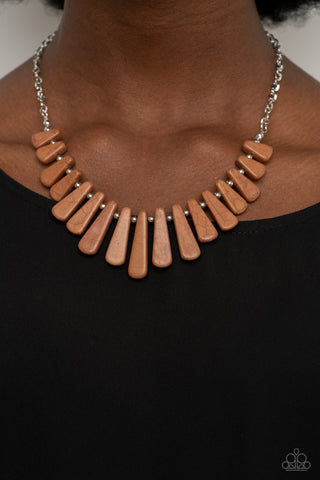 Mojave Empress - Brown Paparazzi Necklace