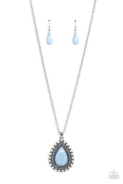 DROPLET Like Its Hot - Blue Paparazzi Necklace