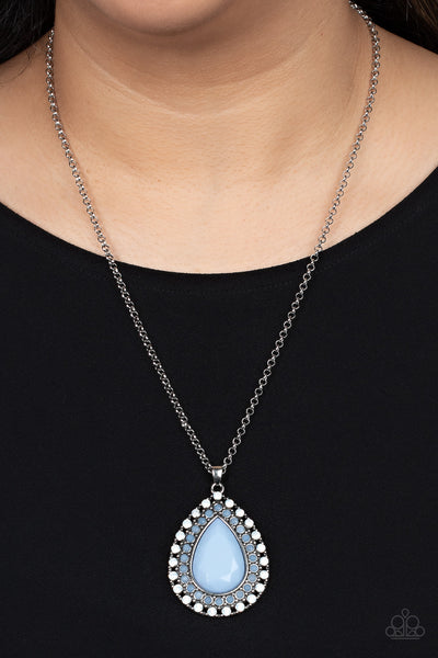 DROPLET Like Its Hot - Blue Paparazzi Necklace