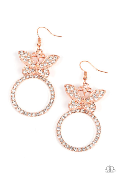 Paradise Found - Copper Paparazzi Earrings