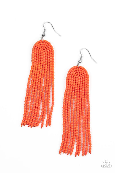 Right as RAINBOW - Orange Paparazzi Earrings