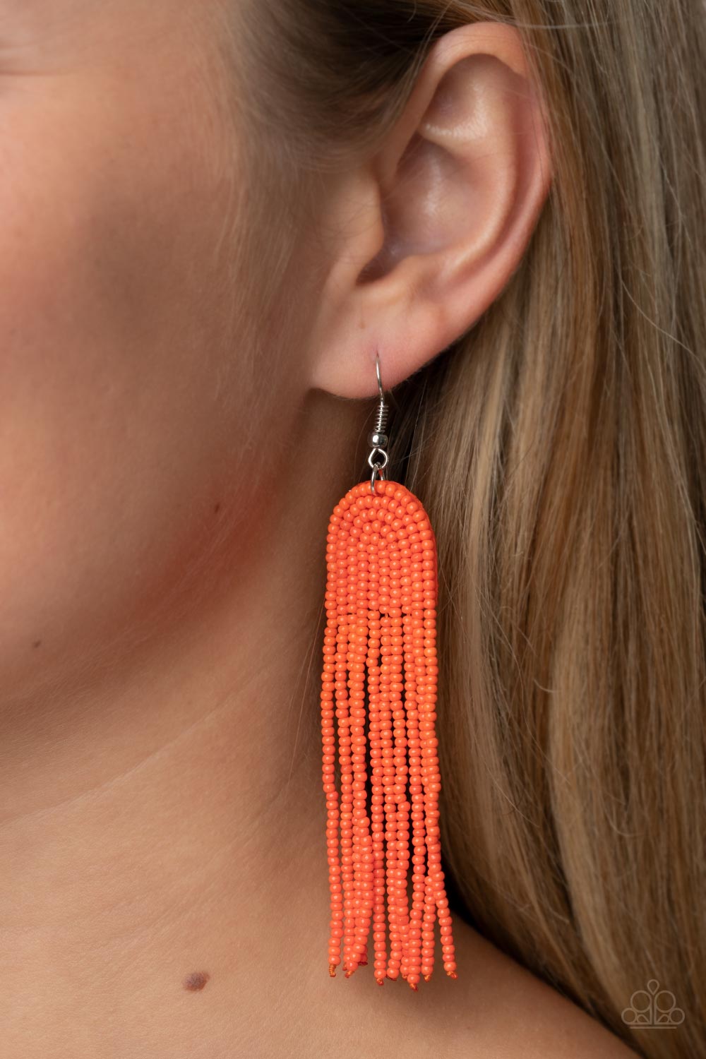 Right as RAINBOW - Orange Paparazzi Earrings