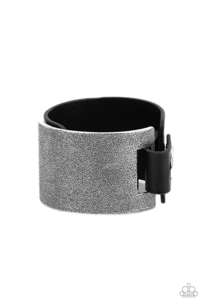 Studded Synchronism - Black Paparazzi Bracelet