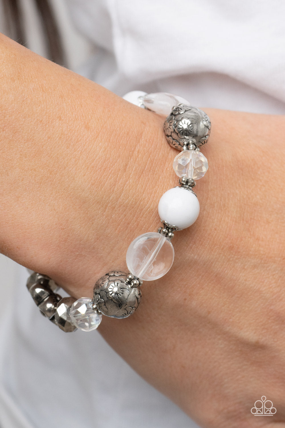 Pretty Persuasion - White Paparazzi Bracelet