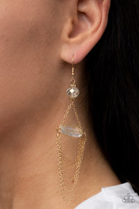 Ethereally Extravagant - Gold Paparazzi Earrings