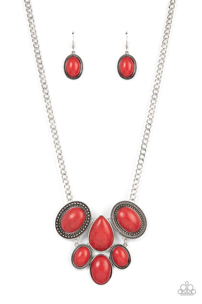 All-Natural Nostalgia - Red Paparazzi Necklace