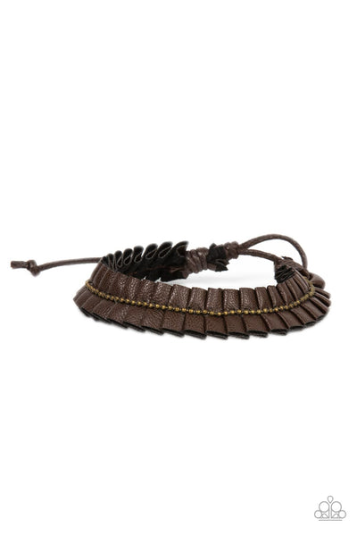 Hard to PLEATS - Brass Paparazzi Bracelet