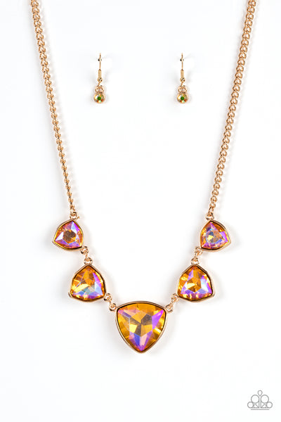 Cosmic Constellations - Gold Paparazzi Necklace