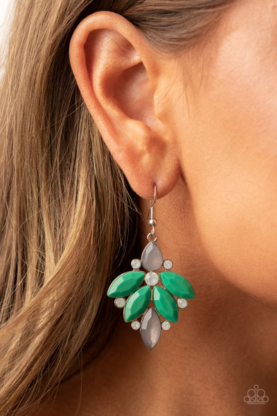 Fantasy Flair - Green Paparazzi Earrings