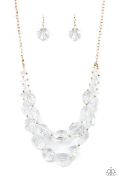 Icy Illumination - Gold Paparazzi Necklace