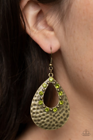 Terraform Twinkle - Green Paparazzi Earrings