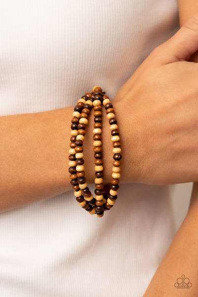 Oceania Oasis - Brown Paparazzi Bracelet