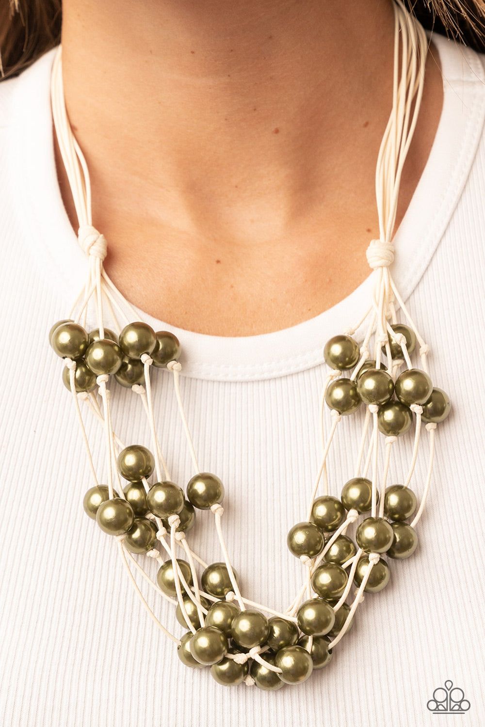 Yacht Catch - Green Paparazzi Necklace