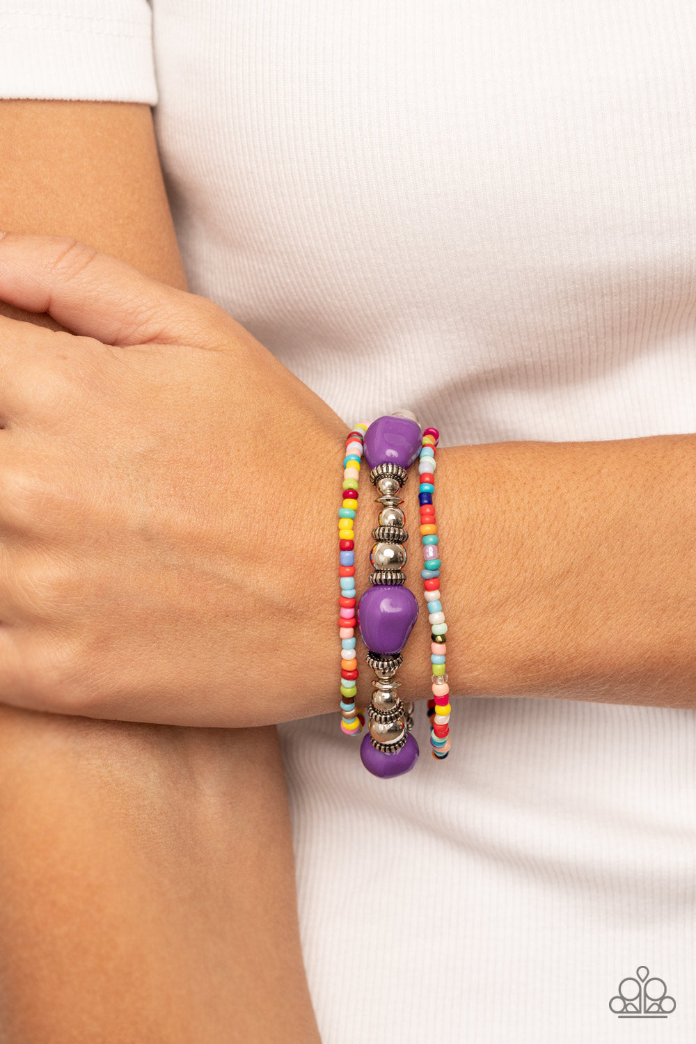 Confidently Crafty - Purple Paparazzi Bracelets