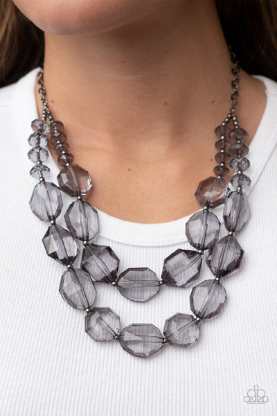 Icy Illumination - Black Paparazzi Necklace